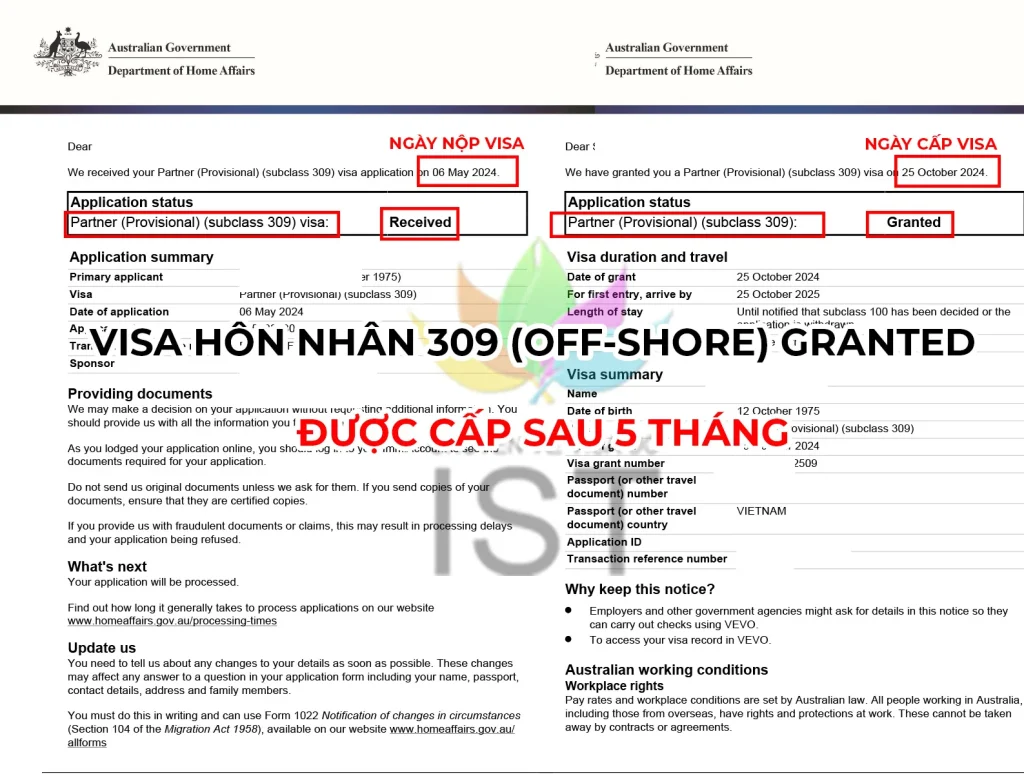 Visa hôn nhân, hôn thê được cấp sớm so với dự kiến của Di Trú IST