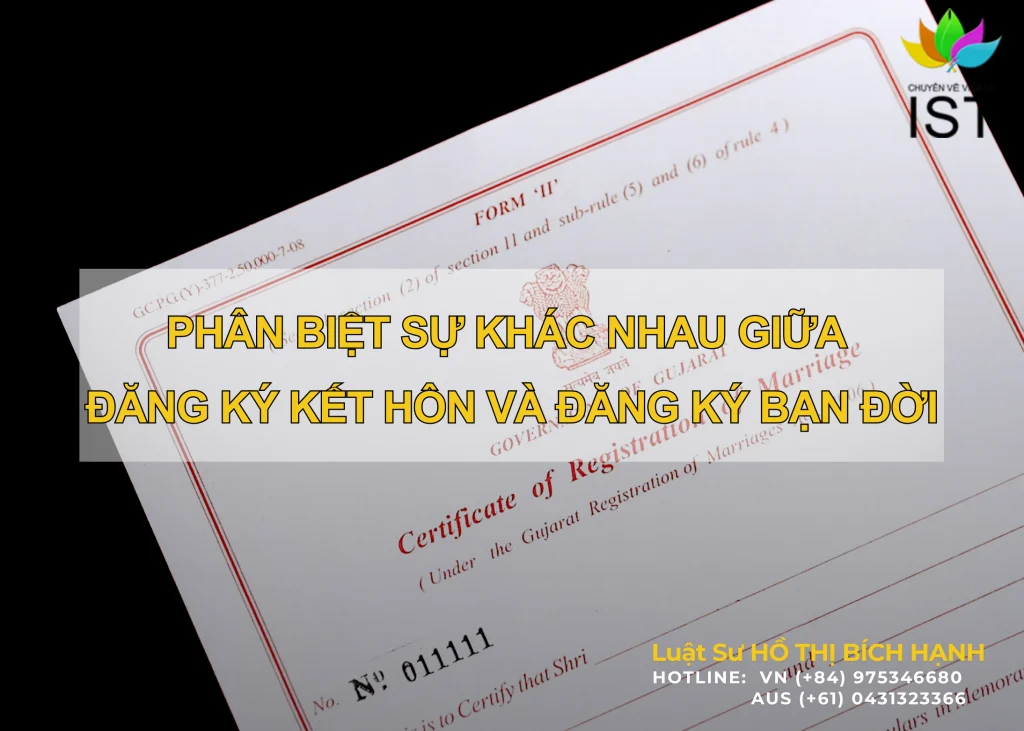 đăng ký kết hôn khác gì với đăng ký bạn đời úc